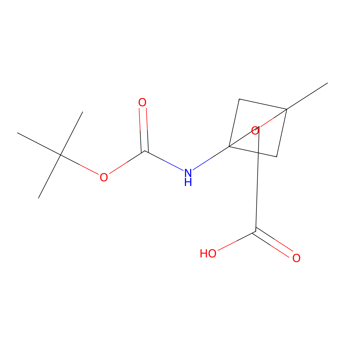 4-{[(Tert-butoxy)carbonyl]amino}-1-methyl-2-oxabicyclo[2.1.1]hexane-3-carboxylic acid molecular structure, CAS 2694727-74-5