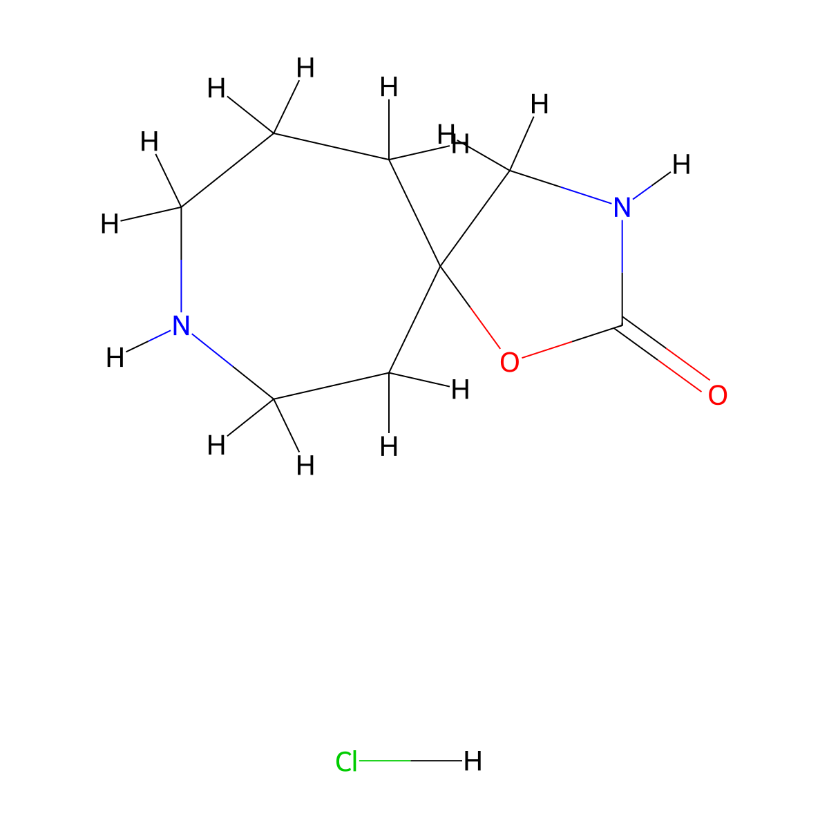 1-Oxa-3,8-diazaspiro[4.6]undecan-2-one hydrochloride molecular structure, CAS 2694728-19-1