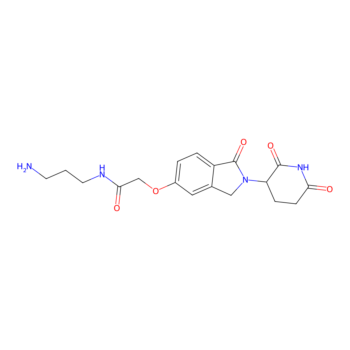 N-(3-aminopropyl)-2-{[2-(2,6-dioxopiperidin-3-yl)-1-oxo-2,3-dihydro-1H-isoindol-5-yl]oxy}acetamide molecular structure, CAS 2694728-23-7
