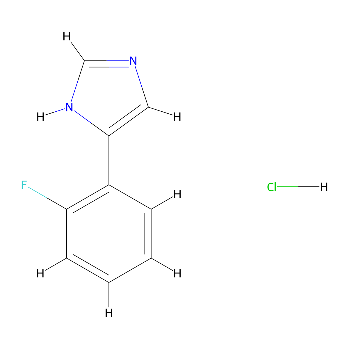 4-(2-fluorophenyl)-1H-imidazole hydrochloride molecular structure, CAS 2694728-39-5
