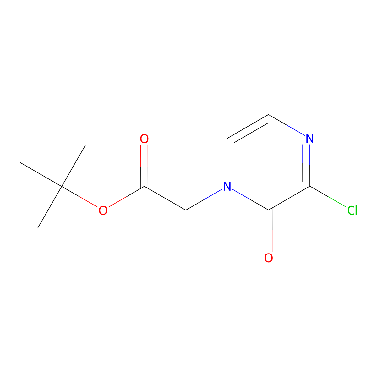 Tert-butyl 2-(3-chloro-2-oxo-1,2-dihydropyrazin-1-yl)acetate molecular structure, CAS 2694728-67-9