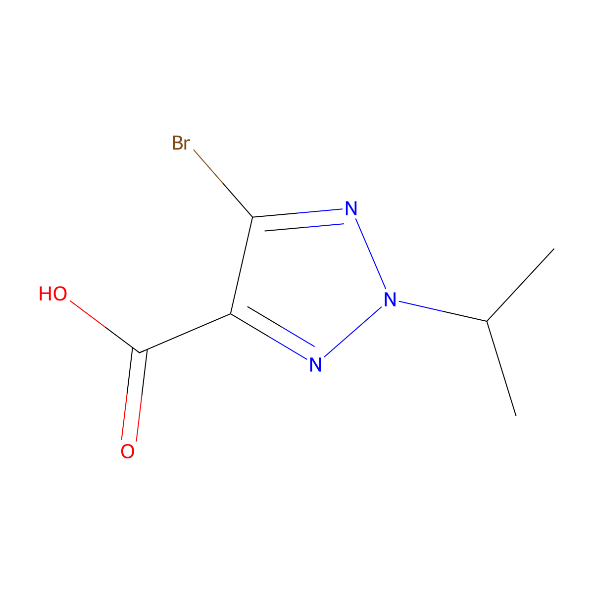 5-bromo-2-(propan-2-yl)-2H-1,2,3-triazole-4-carboxylic acid molecular structure, CAS 2694728-68-0