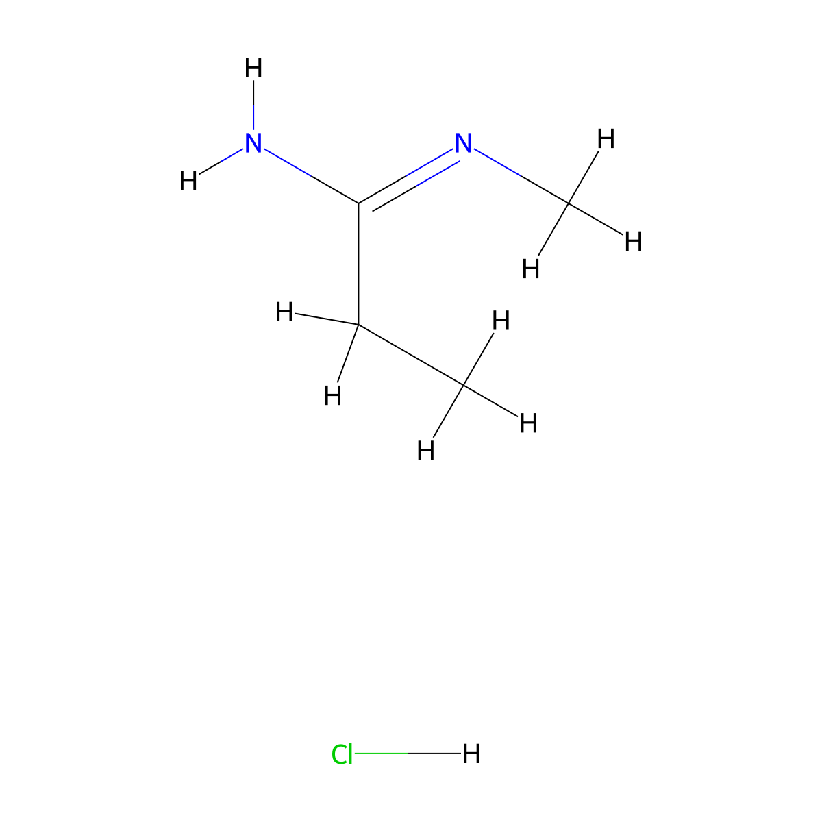 N-methylpropanimidamide hydrochloride molecular structure, CAS 2694728-78-2