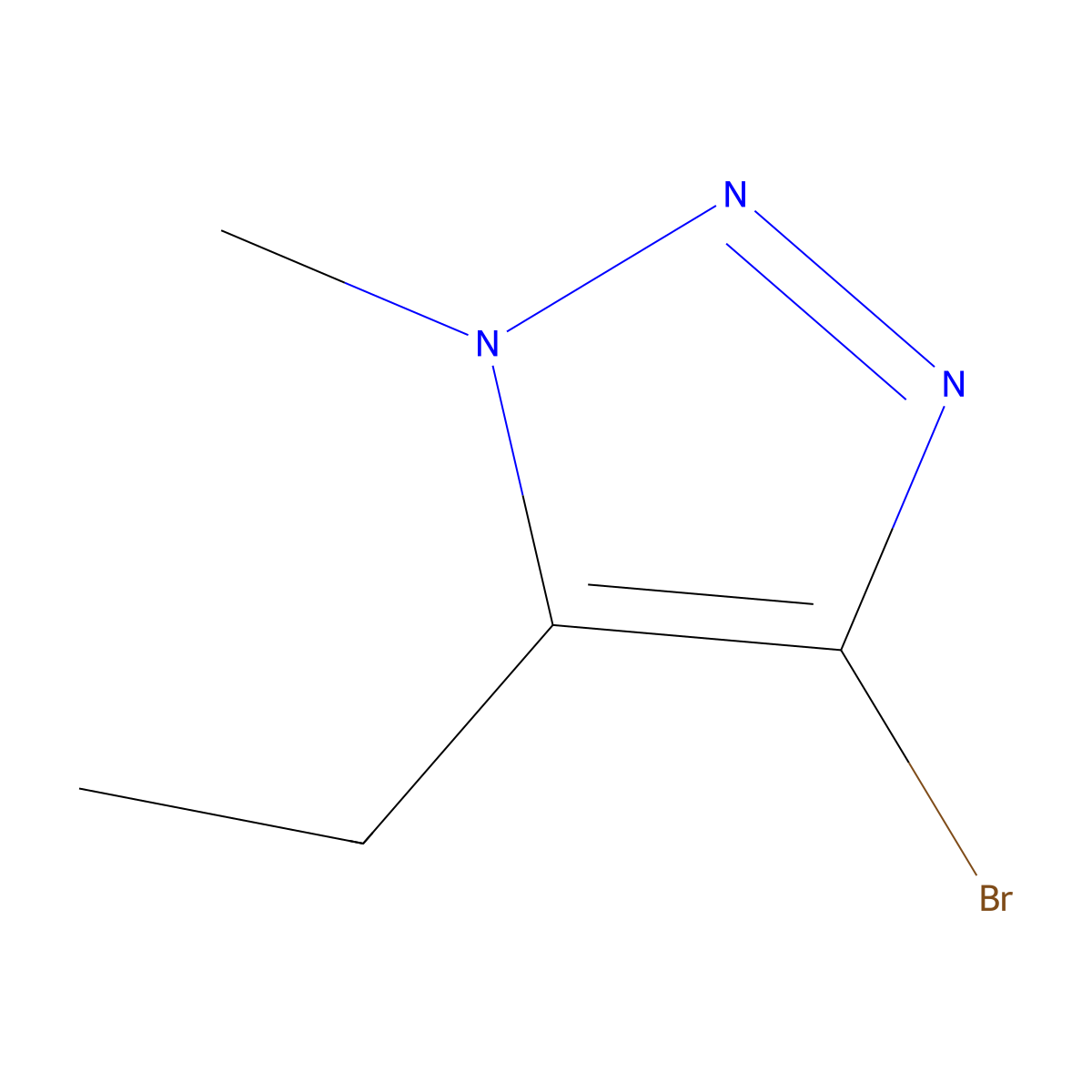 4-bromo-5-ethyl-1-methyl-1H-1,2,3-triazole molecular structure, CAS 2694728-86-2