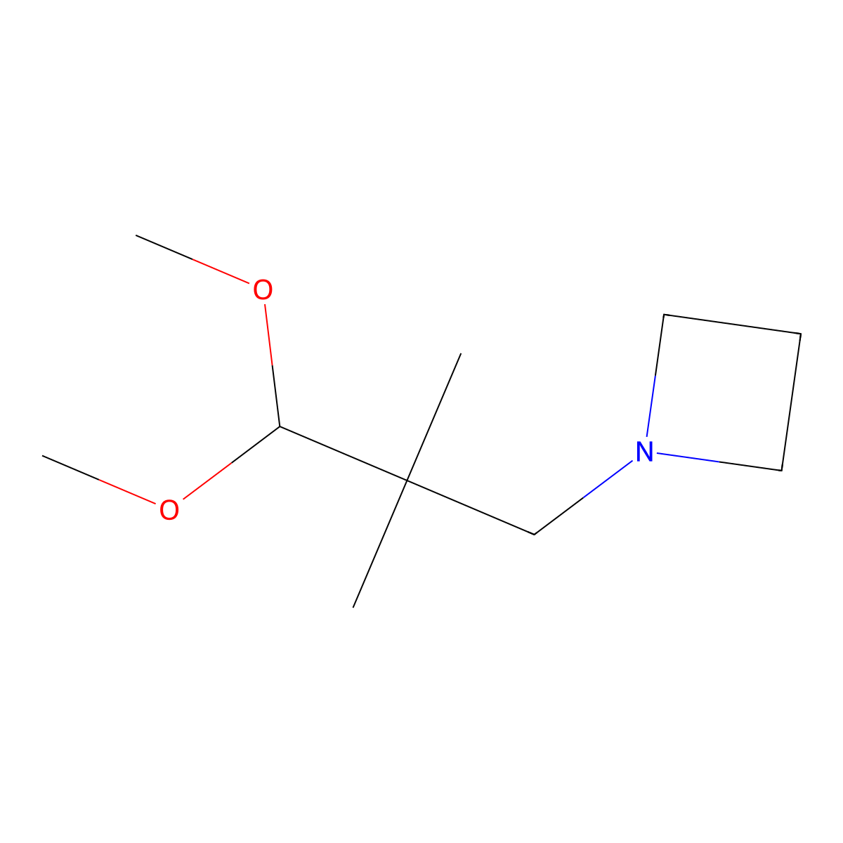 1-(3,3-Dimethoxy-2,2-dimethylpropyl)azetidine molecular structure, CAS 2694728-95-3
