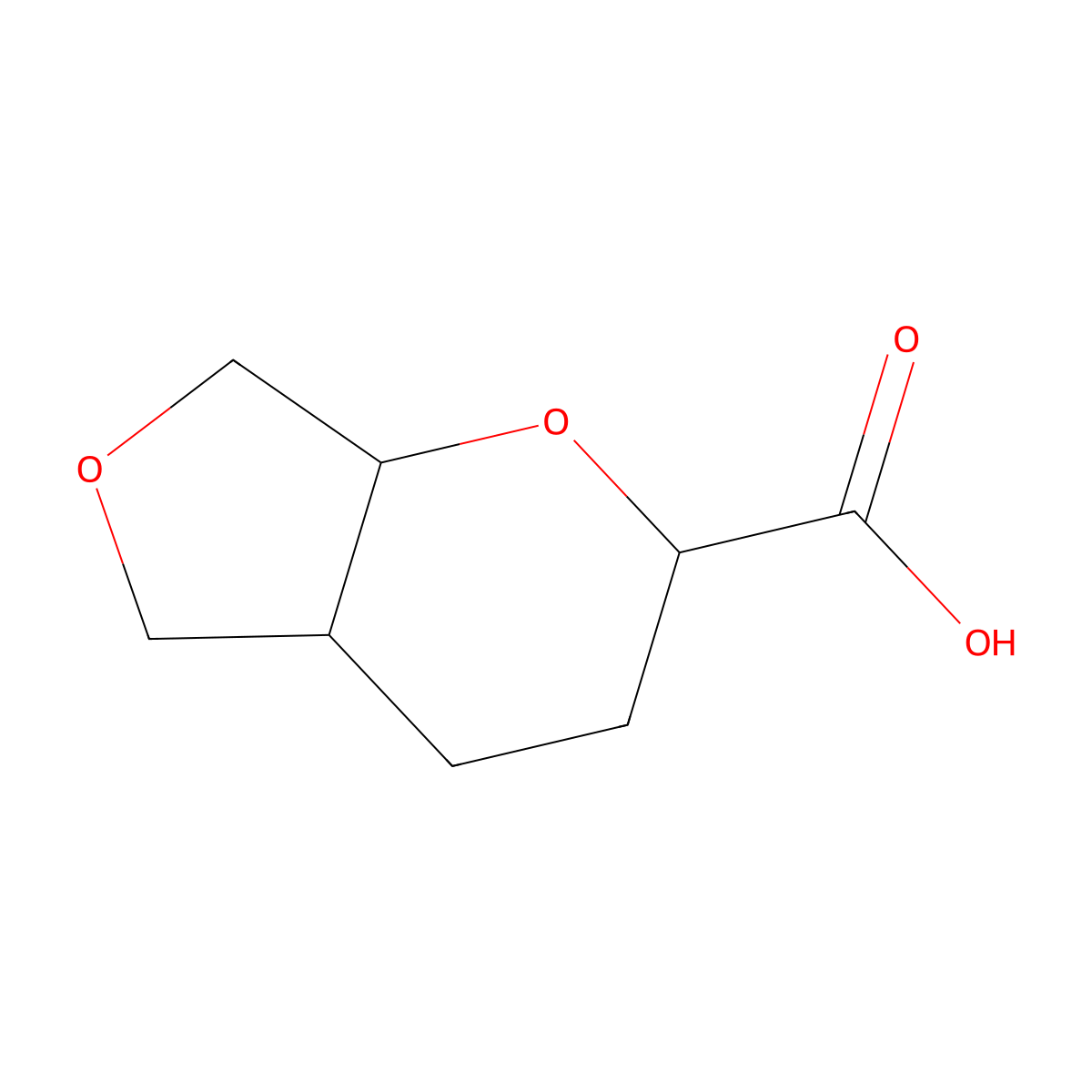 hexahydro-2H-furo[3,4-b]pyran-2-carboxylic acid molecular structure, CAS 2694729-02-5