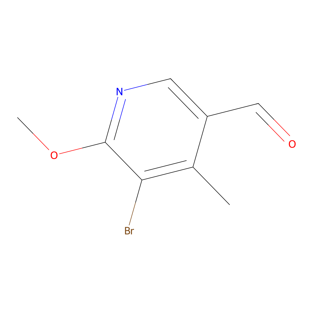 5-Bromo-6-methoxy-4-methylpyridine-3-carbaldehyde molecular structure, CAS 2694729-05-8