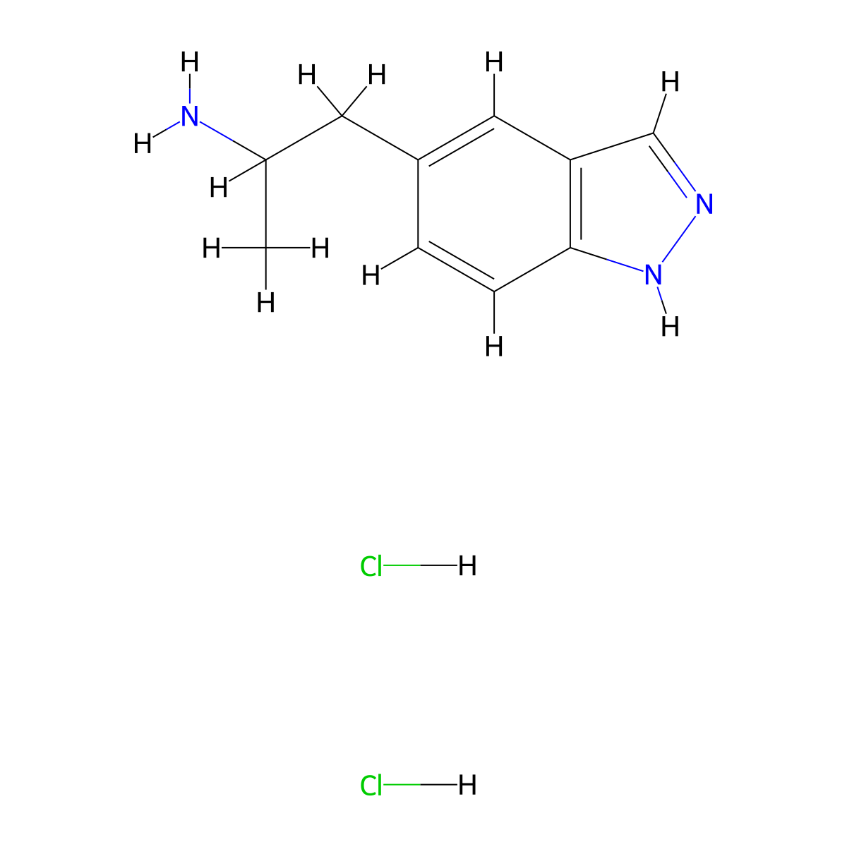 1-(1H-indazol-5-yl)propan-2-amine dihydrochloride molecular structure, CAS 2694729-13-8