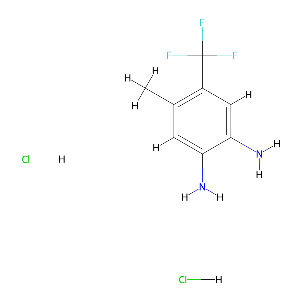 4-Methyl-5-(trifluoromethyl)benzene-1,2-diamine dihydrochloride molecular structure, CAS 2694729-17-2