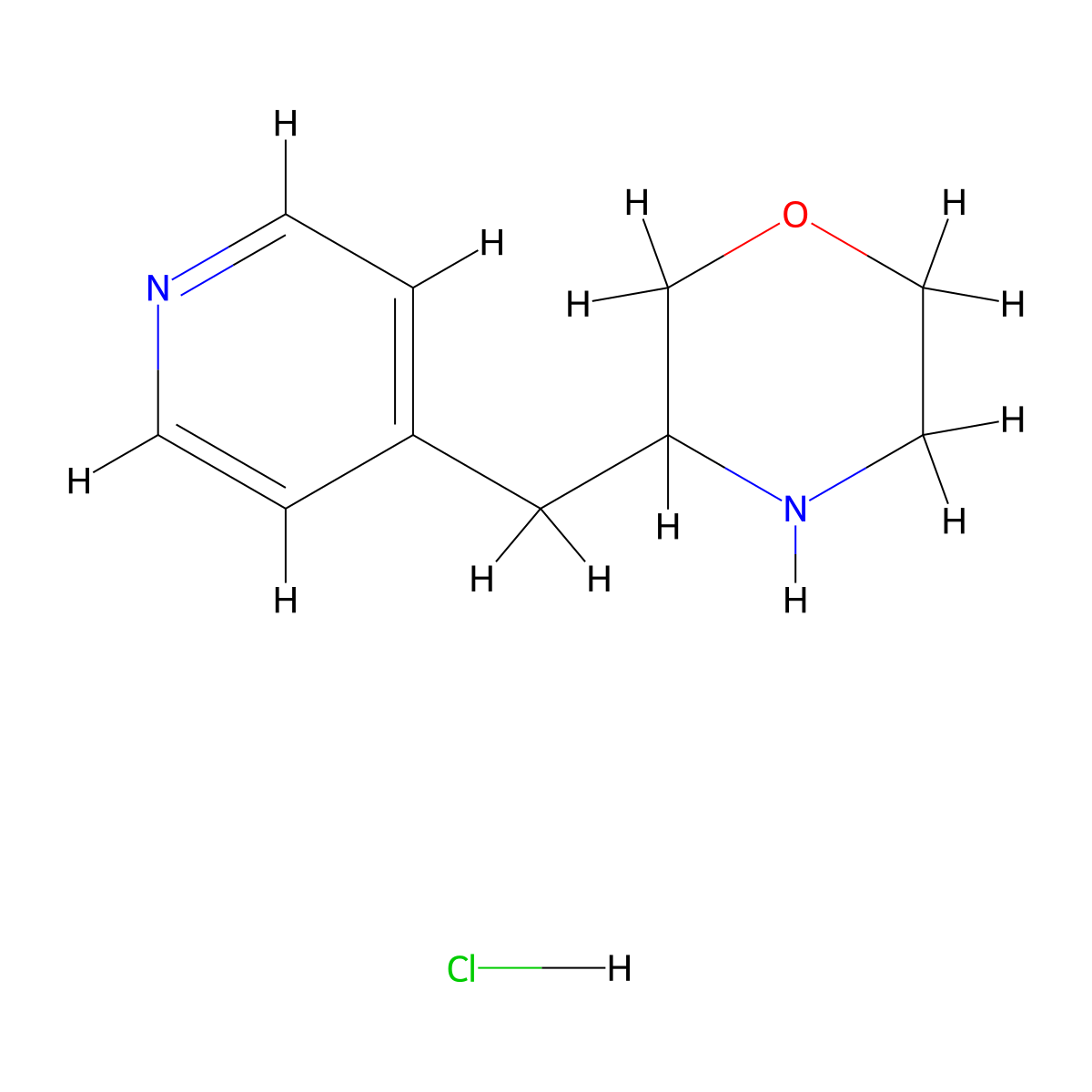 3-[(Pyridin-4-yl)methyl]morpholine hydrochloride molecular structure, CAS 2694729-44-5