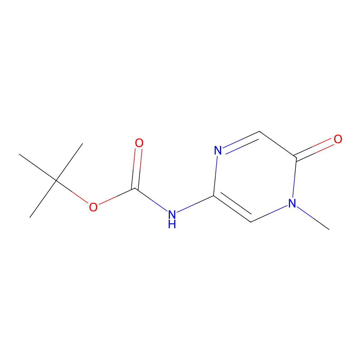 tert-butyl N-(4-methyl-5-oxo-4,5-dihydropyrazin-2-yl)carbamate molecular structure, CAS 2694729-45-6