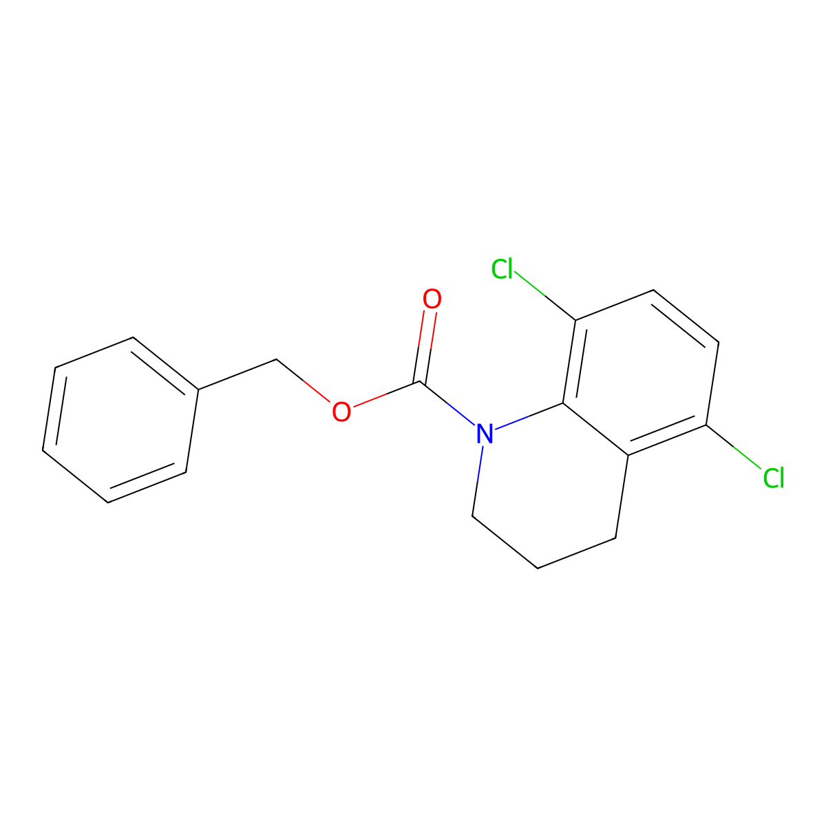 Benzyl 5,8-dichloro-1,2,3,4-tetrahydroquinoline-1-carboxylate molecular structure, CAS 2694731-50-3
