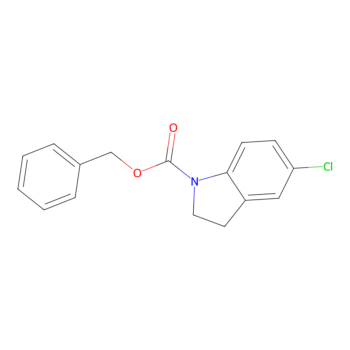 benzyl 5-chloro-2,3-dihydro-1H-indole-1-carboxylate molecular structure, CAS 2694731-52-5
