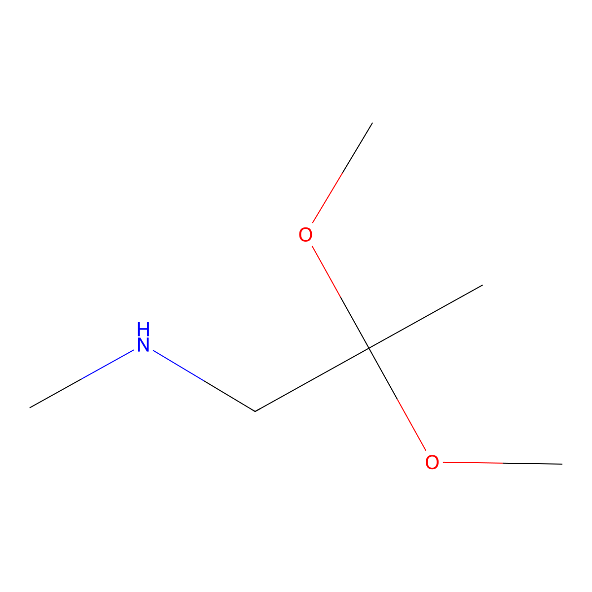 (2,2-Dimethoxypropyl)(methyl)amine molecular structure, CAS 2694731-60-5
