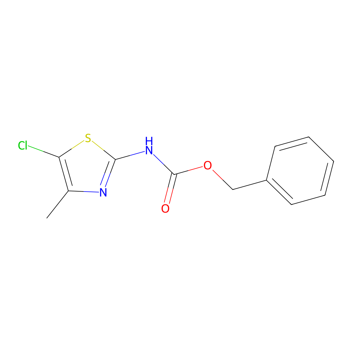 benzyl N-(5-chloro-4-methyl-1,3-thiazol-2-yl)carbamate molecular structure, CAS 2694731-70-7