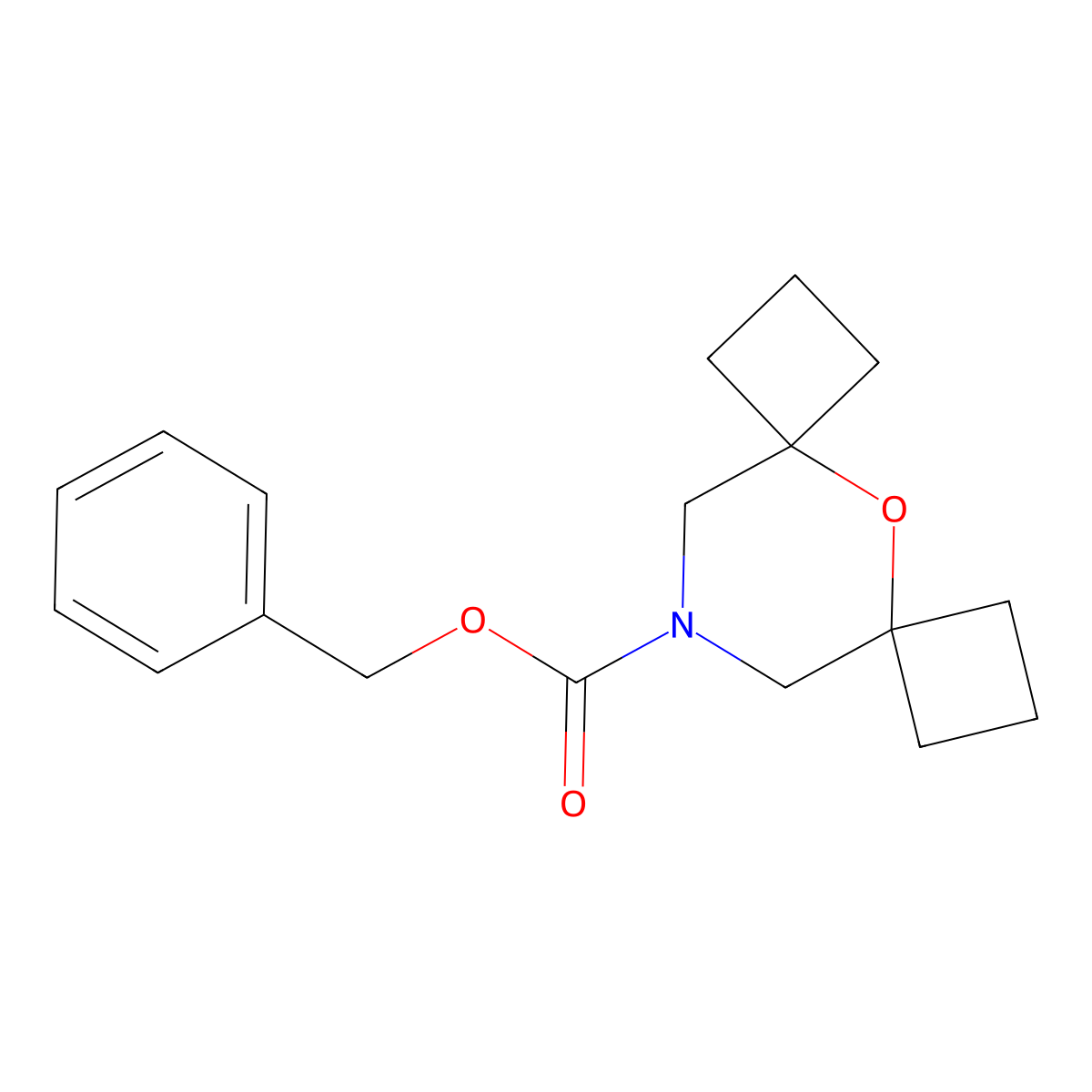 Benzyl 5-oxa-11-azadispiro[3.1.3^{6}.3^{4}]dodecane-11-carboxylate molecular structure, CAS 2694732-46-0