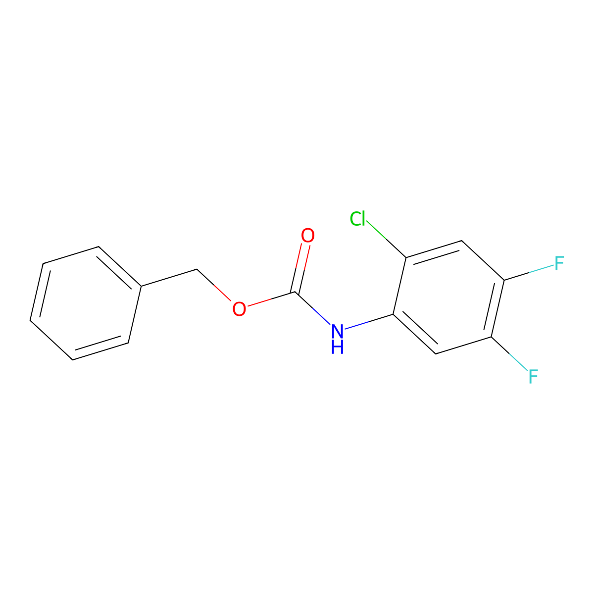 benzyl N-(2-chloro-4,5-difluorophenyl)carbamate molecular structure, CAS 2694732-58-4
