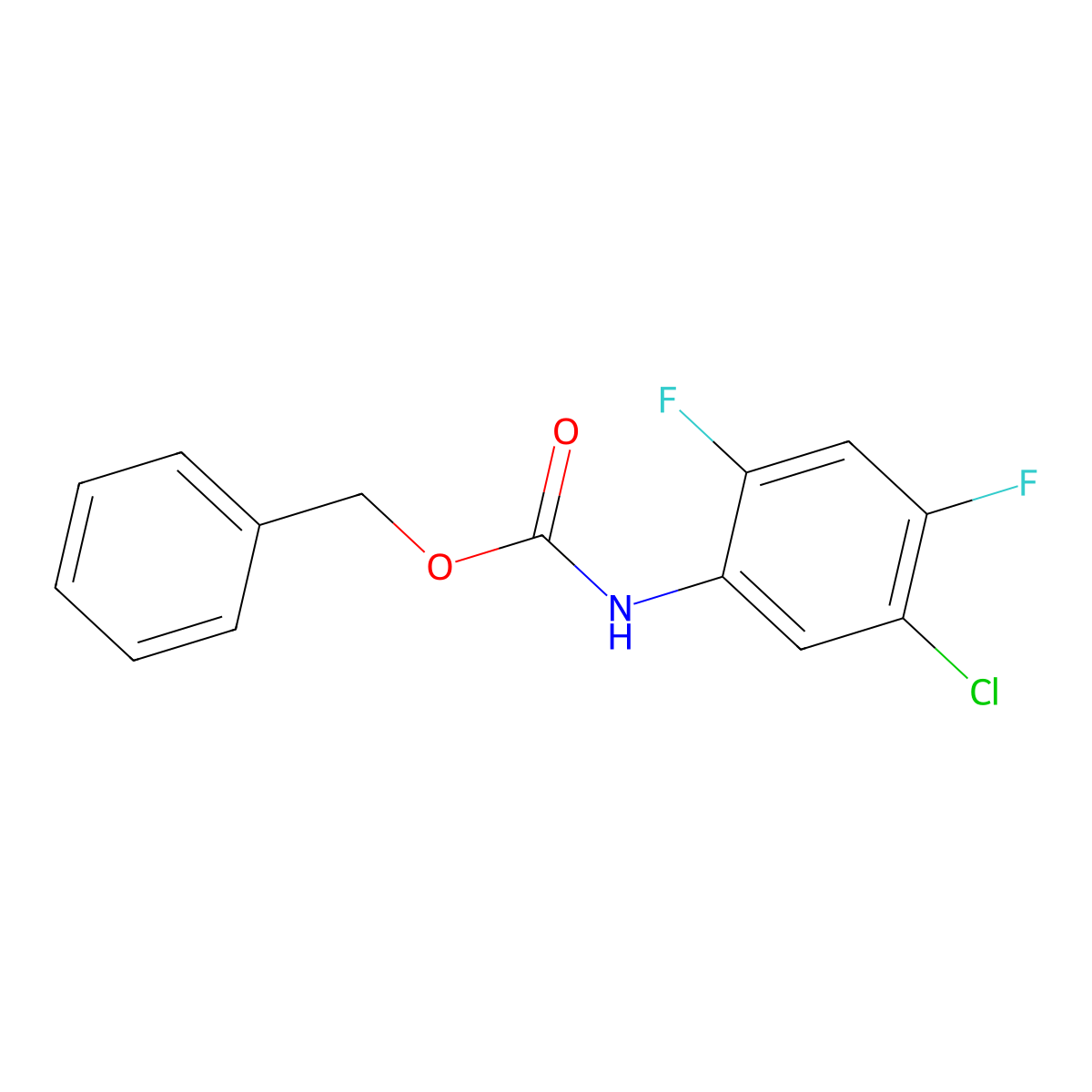 benzyl N-(5-chloro-2,4-difluorophenyl)carbamate molecular structure, CAS 2694732-59-5
