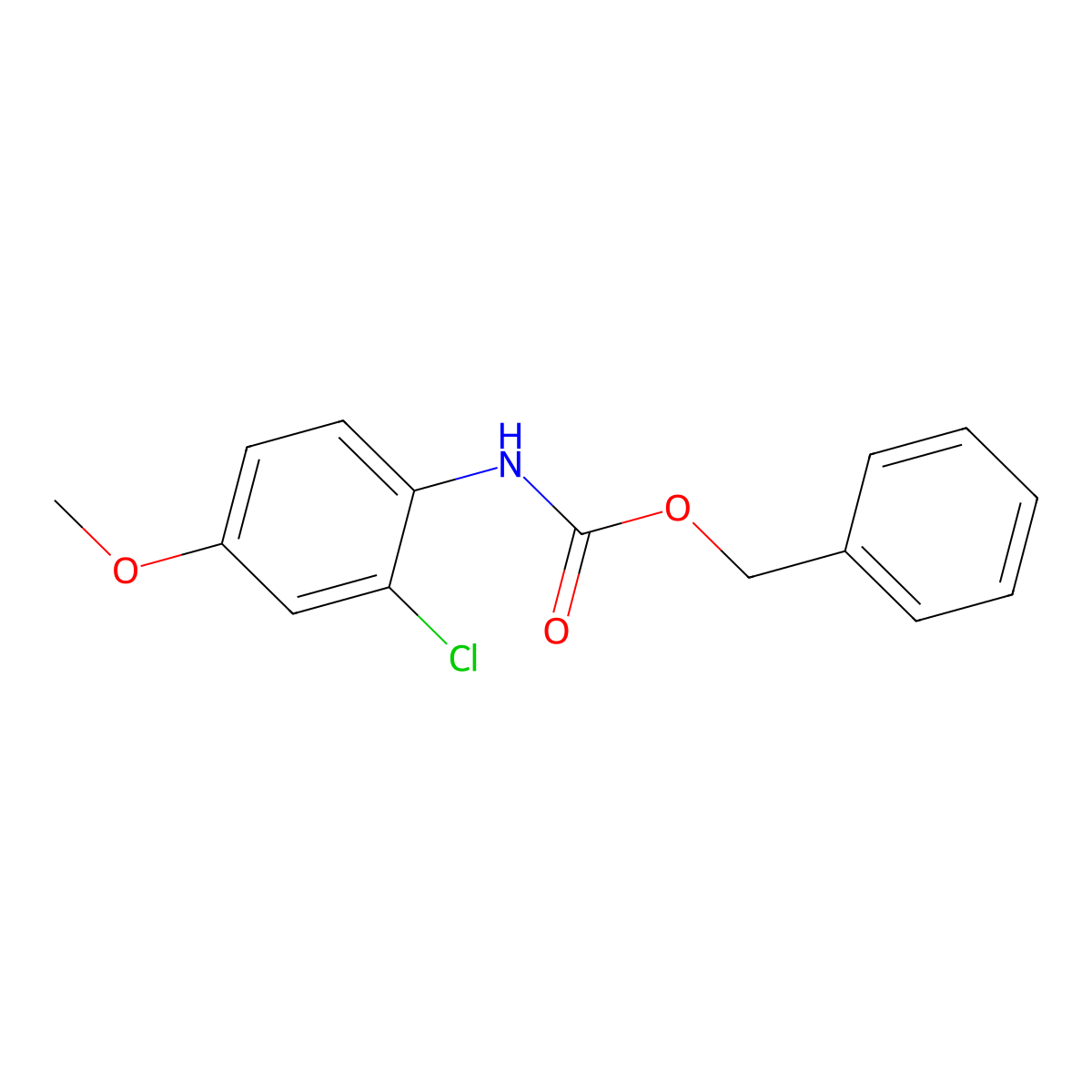 benzyl N-(2-chloro-4-methoxyphenyl)carbamate molecular structure, CAS 2694732-66-4