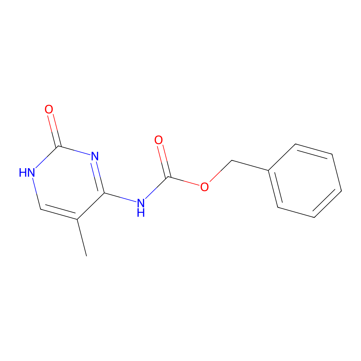 benzyl N-(5-methyl-2-oxo-1,2-dihydropyrimidin-4-yl)carbamate molecular structure, CAS 2694732-73-3