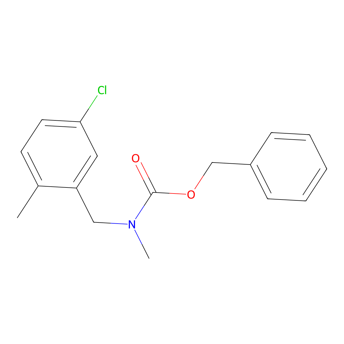 benzyl N-[(5-chloro-2-methylphenyl)methyl]-N-methylcarbamate molecular structure, CAS 2694732-76-6