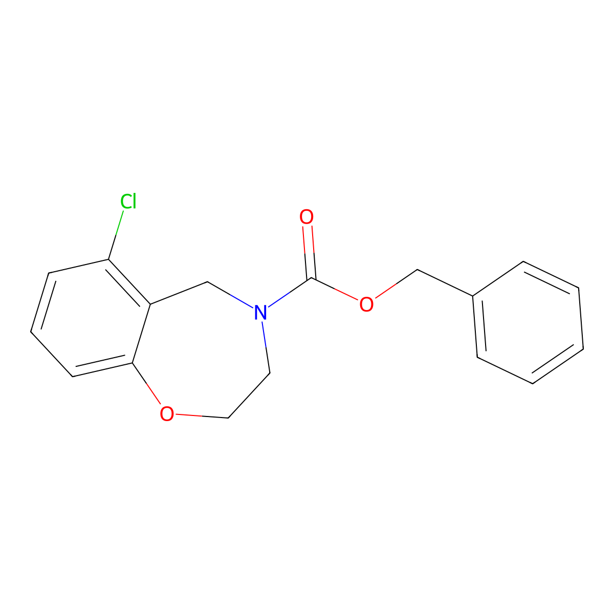 Benzyl 6-chloro-2,3,4,5-tetrahydro-1,4-benzoxazepine-4-carboxylate molecular structure, CAS 2694732-86-8