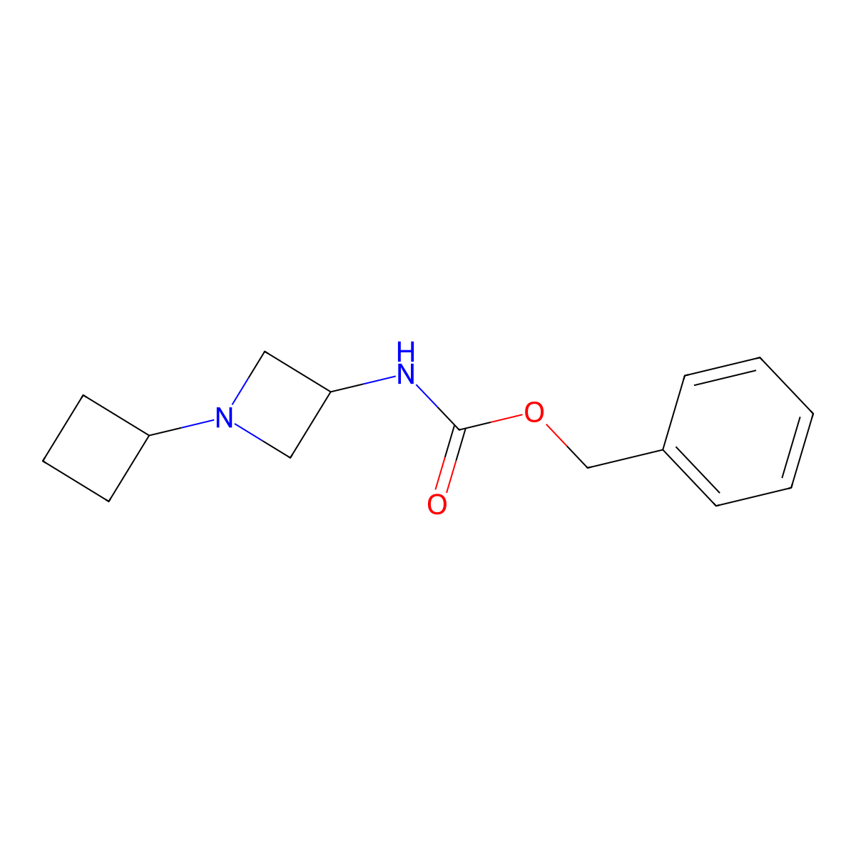 benzyl N-(1-cyclobutylazetidin-3-yl)carbamate molecular structure, CAS 2694732-89-1