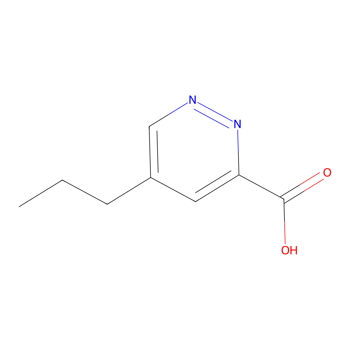 5-Propylpyridazine-3-carboxylic acid molecular structure, CAS 2694733-91-8