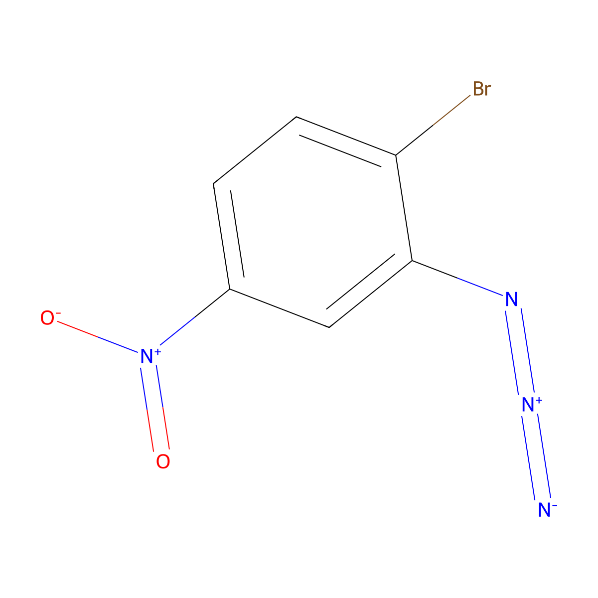 2-Azido-1-bromo-4-nitrobenzene molecular structure, CAS 2694733-96-3