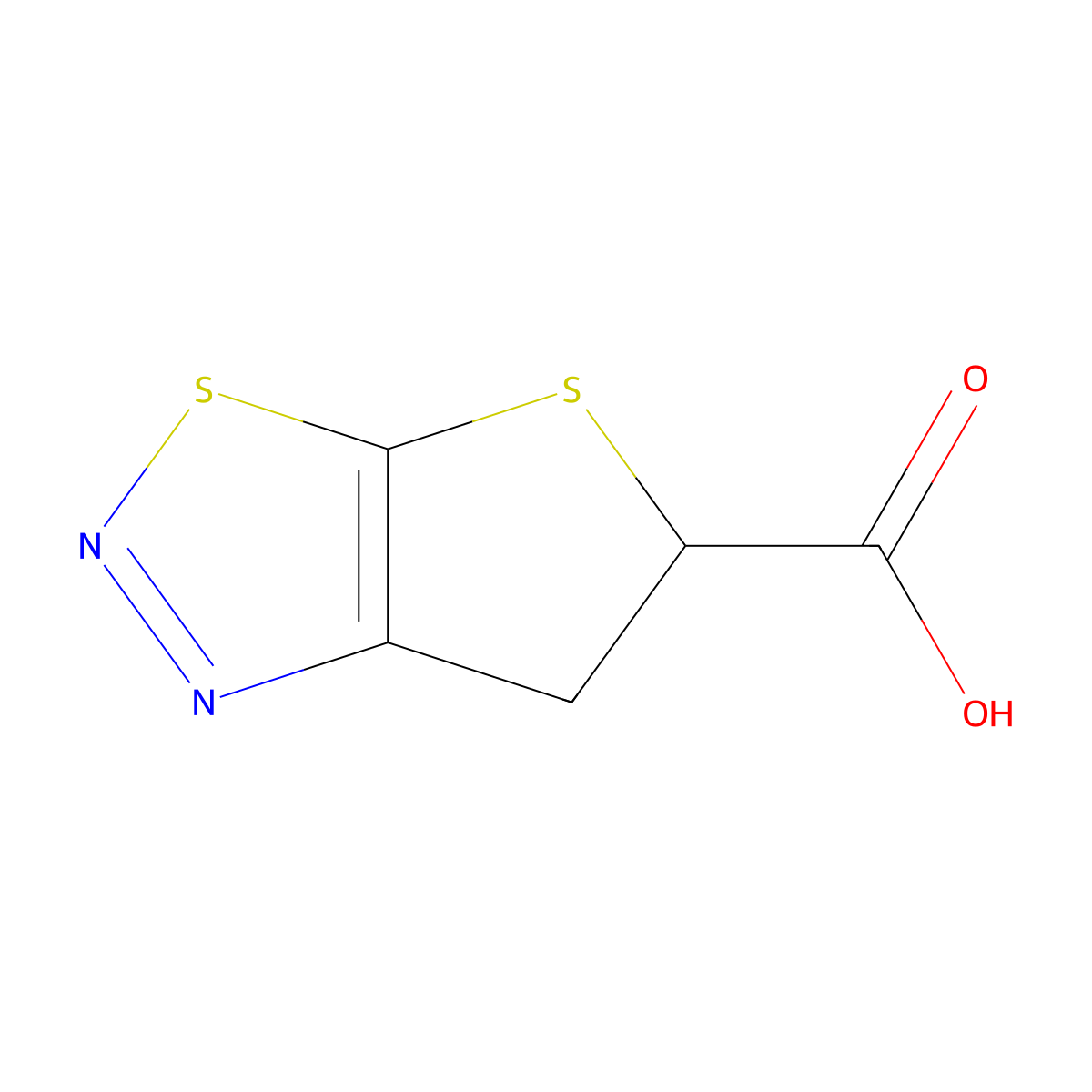 5H,6H-thieno[3,2-d][1,2,3]thiadiazole-5-carboxylic acid molecular structure, CAS 2694733-97-4
