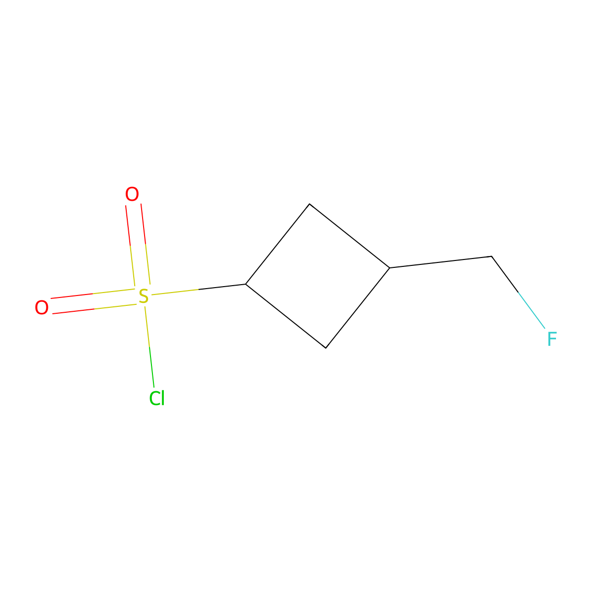 3-(Fluoromethyl)cyclobutane-1-sulfonyl chloride molecular structure, CAS 2694734-17-1
