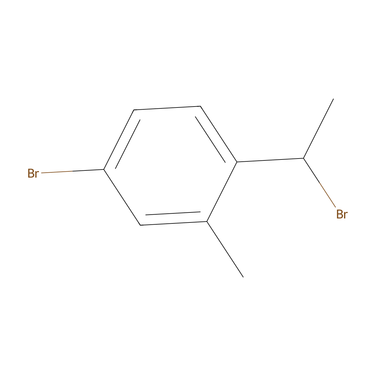 4-Bromo-1-(1-bromoethyl)-2-methylbenzene molecular structure, CAS 2694734-25-1