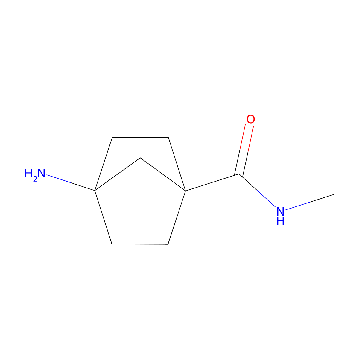 4-amino-N-methylbicyclo[2.2.1]heptane-1-carboxamide molecular structure, CAS 2694734-29-5