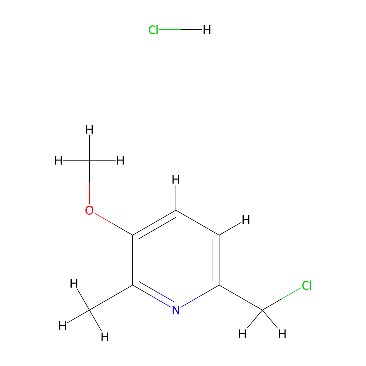 6-(Chloromethyl)-3-methoxy-2-methylpyridine hydrochloride molecular structure, CAS 2694734-42-2