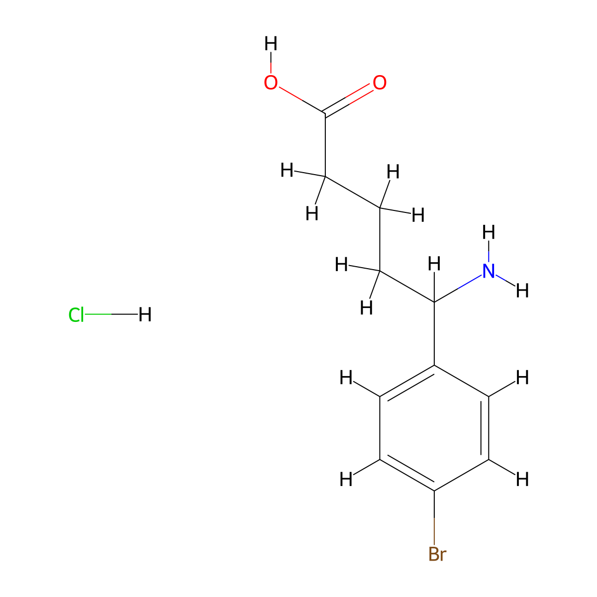 5-Amino-5-(4-bromophenyl)pentanoic acid hydrochloride molecular structure, CAS 2694734-43-3