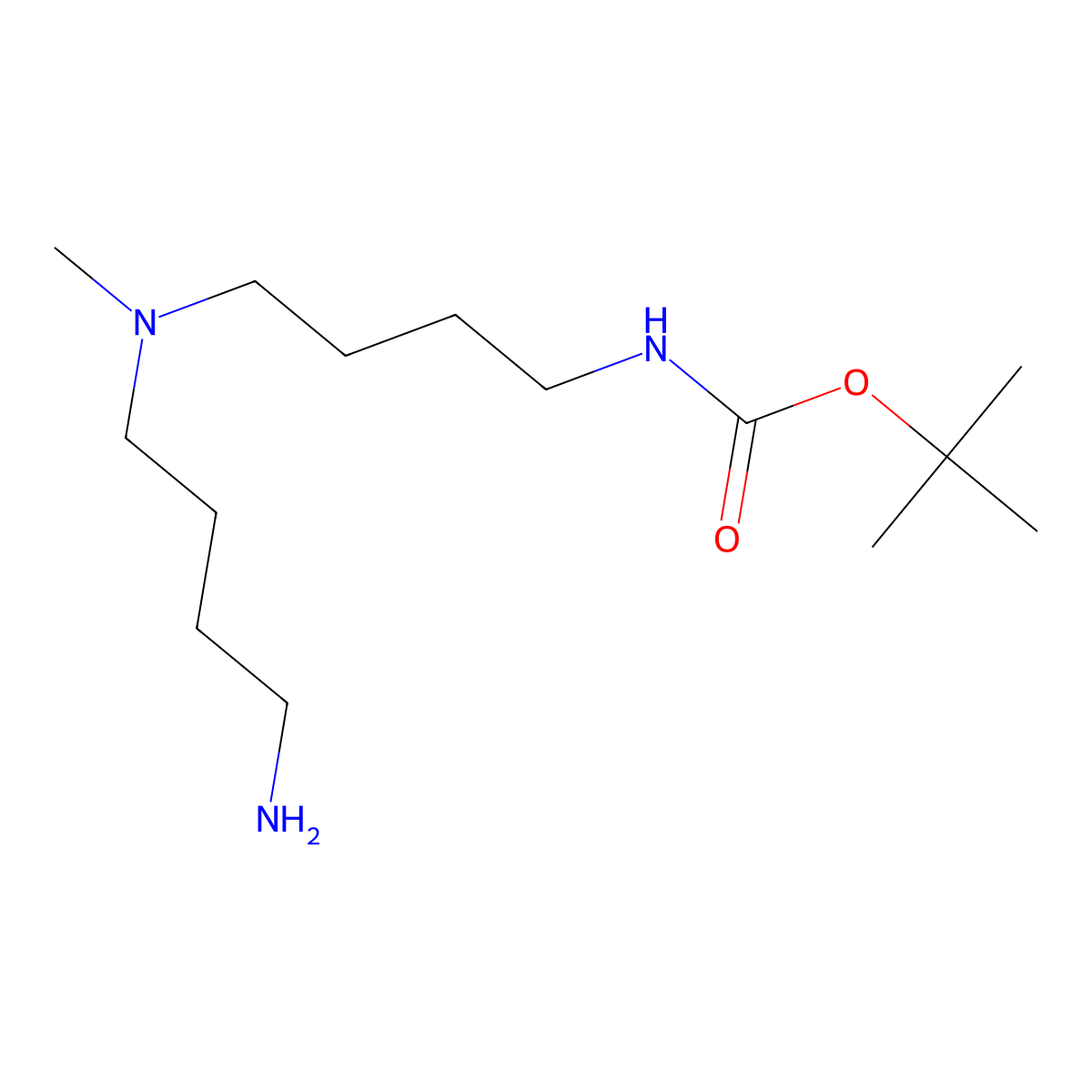 tert-butyl N-{4-[(4-aminobutyl)(methyl)amino]butyl}carbamate molecular structure, CAS 2694734-44-4