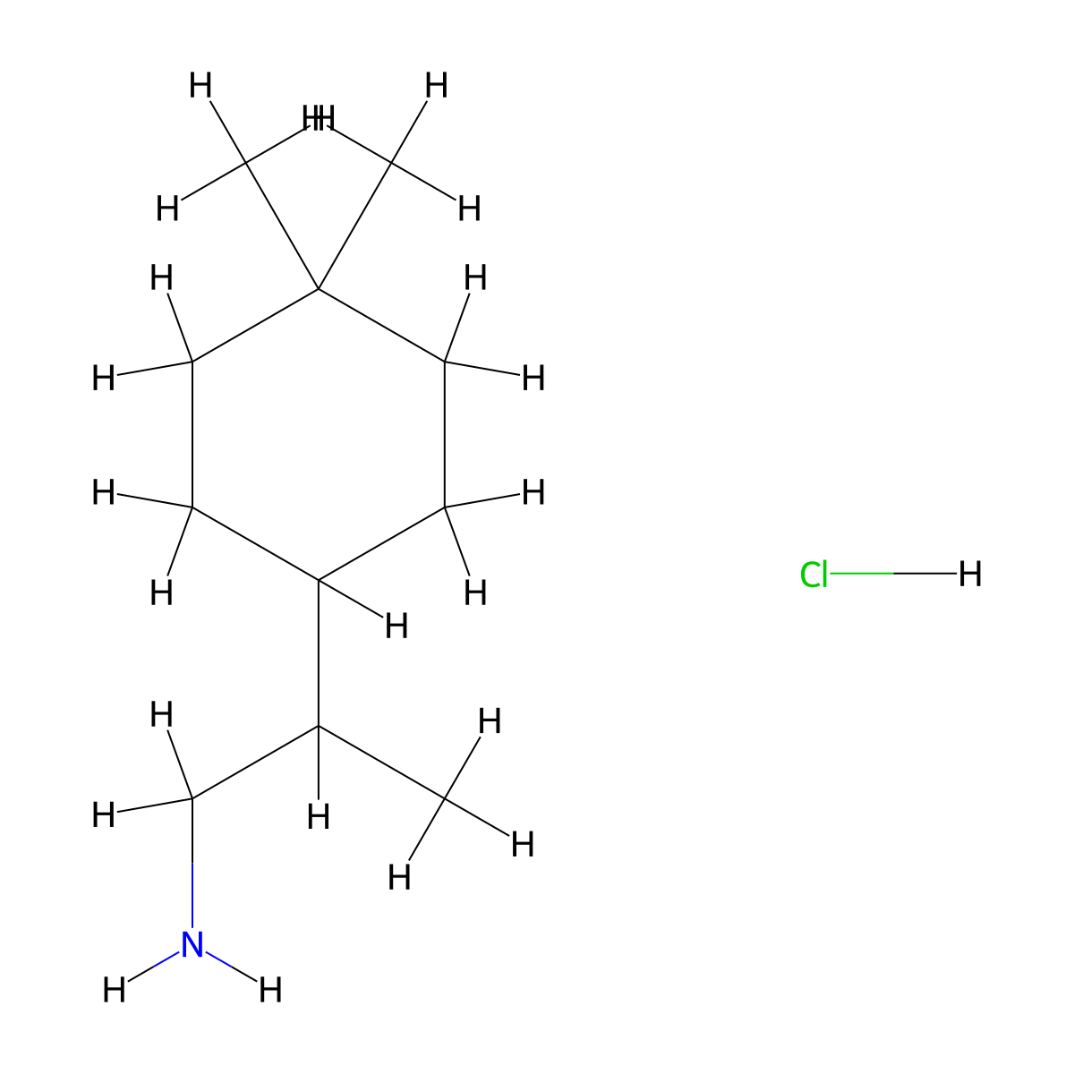 2-(4,4-Dimethylcyclohexyl)propan-1-amine hydrochloride molecular structure, CAS 2694734-66-0