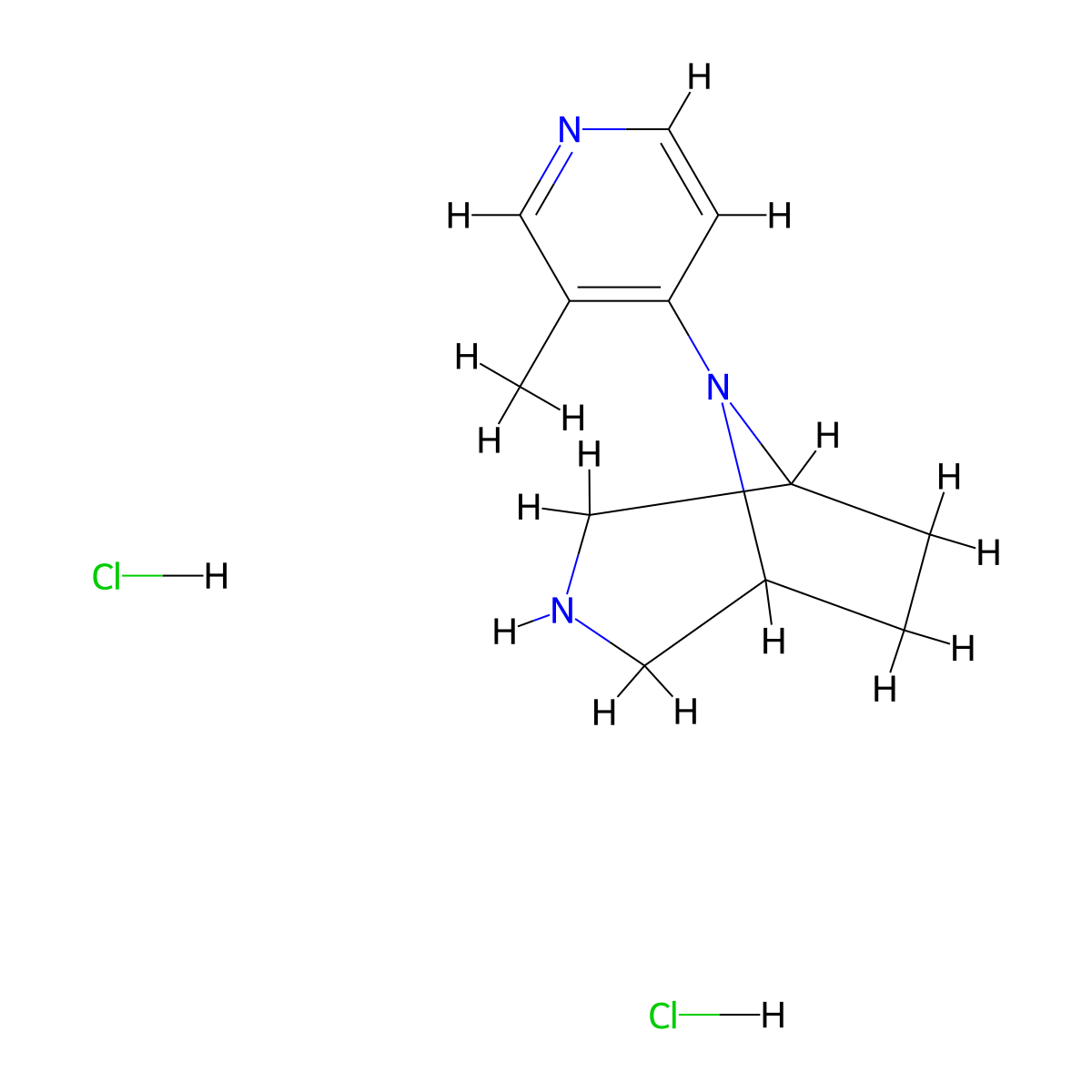 8-(3-Methylpyridin-4-yl)-3,8-diazabicyclo(3.2.1)octane dihydrochloride molecular structure, CAS 2694734-68-2