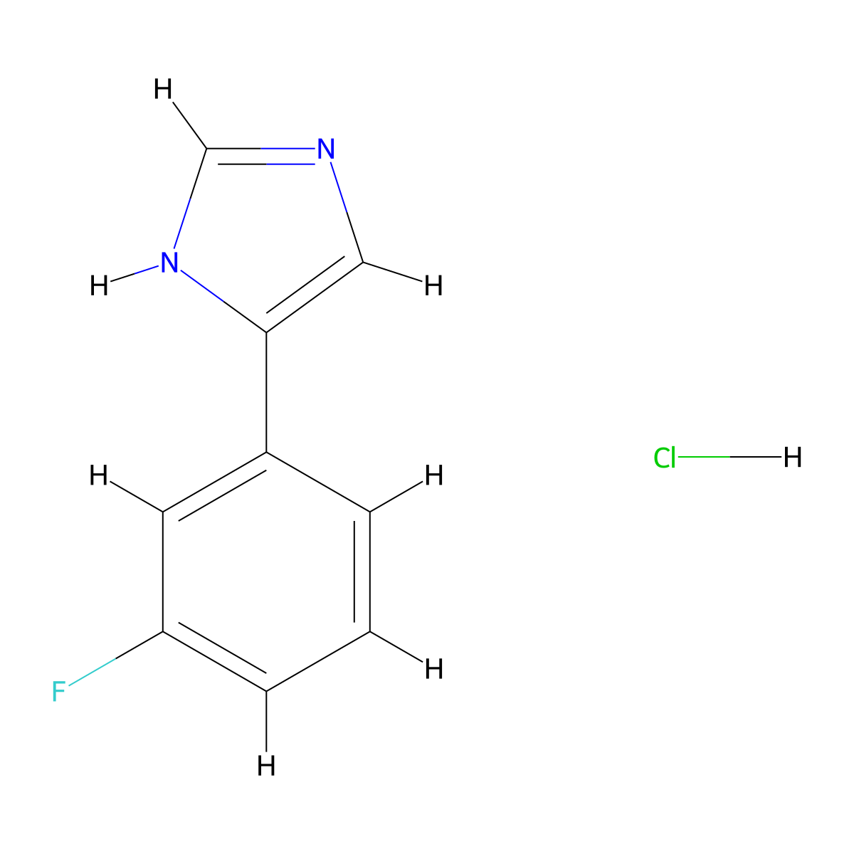 4-(3-fluorophenyl)-1H-imidazole hydrochloride molecular structure, CAS 2694734-77-3