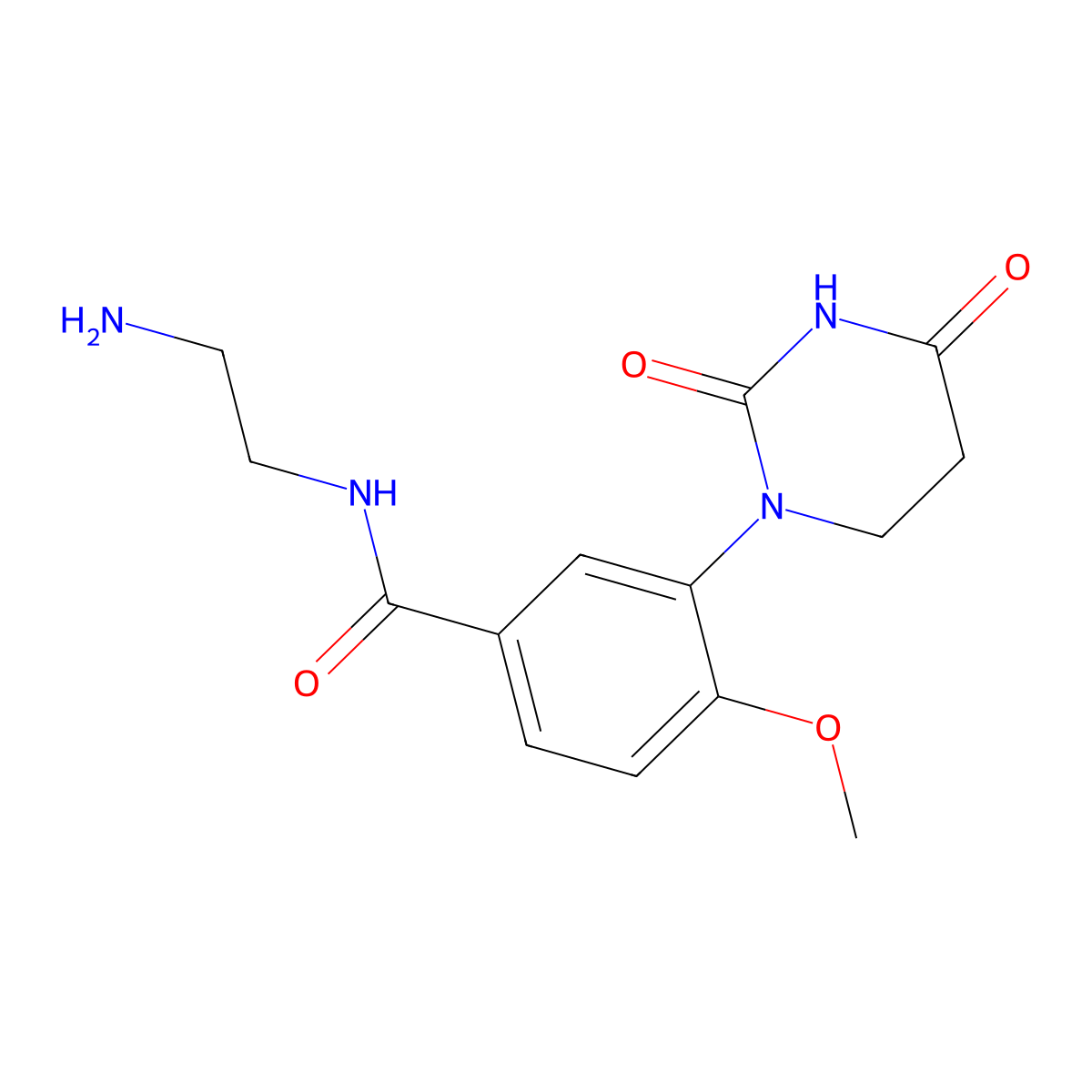 N-(2-Aminoethyl)-3-(2,4-dioxotetrahydropyrimidin-1(2H)-yl)-4-methoxybenzamide molecular structure, CAS 2694734-94-4