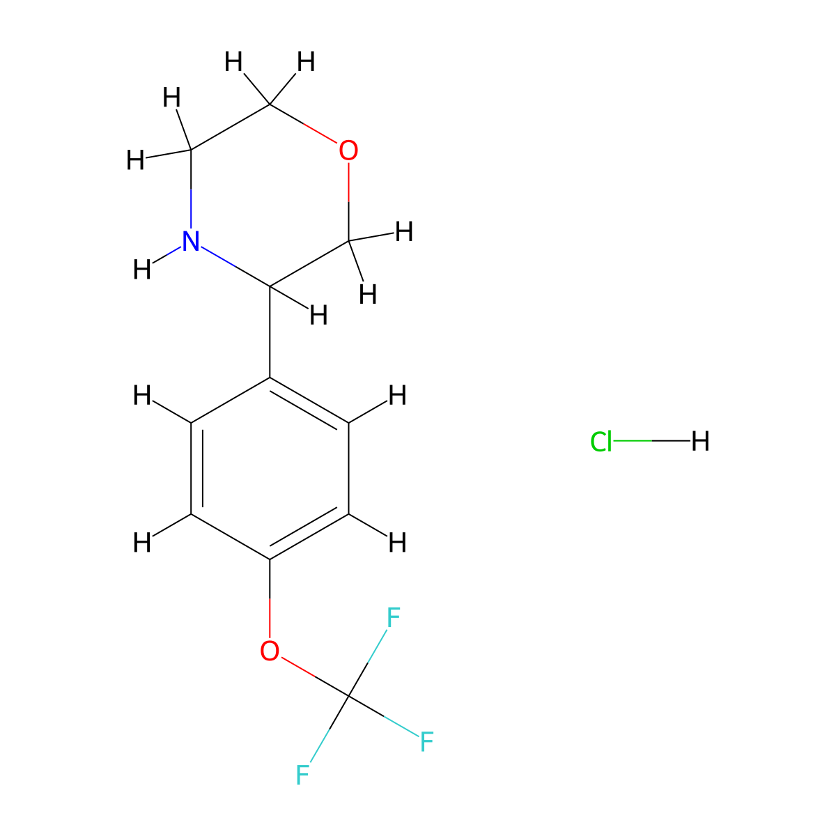 3-(4-(Trifluoromethoxy)phenyl)morpholine hydrochloride molecular structure, CAS 2694735-01-6