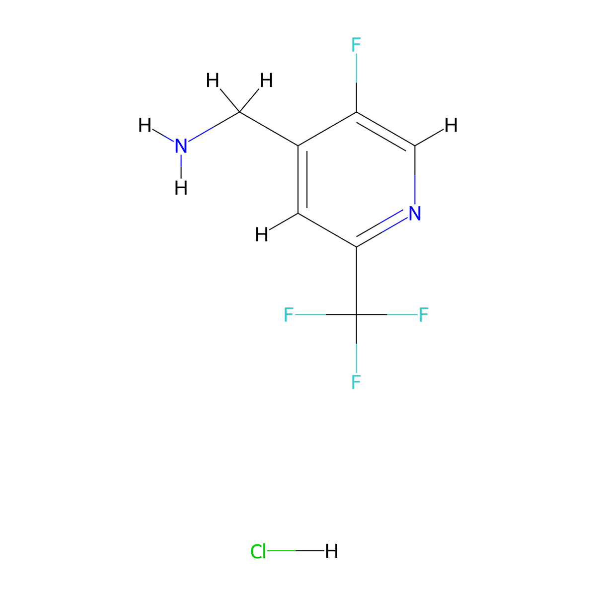 1-[5-Fluoro-2-(trifluoromethyl)pyridin-4-yl]methanamine hydrochloride molecular structure, CAS 2694735-14-1