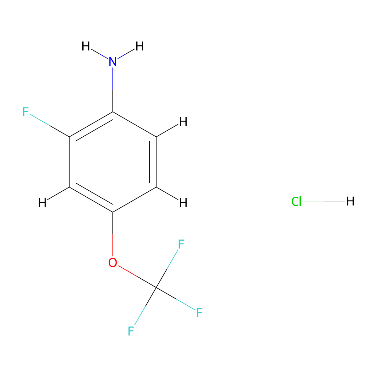 2-Fluoro-4-(trifluoromethoxy)aniline hydrochloride molecular structure, CAS 2694735-17-4