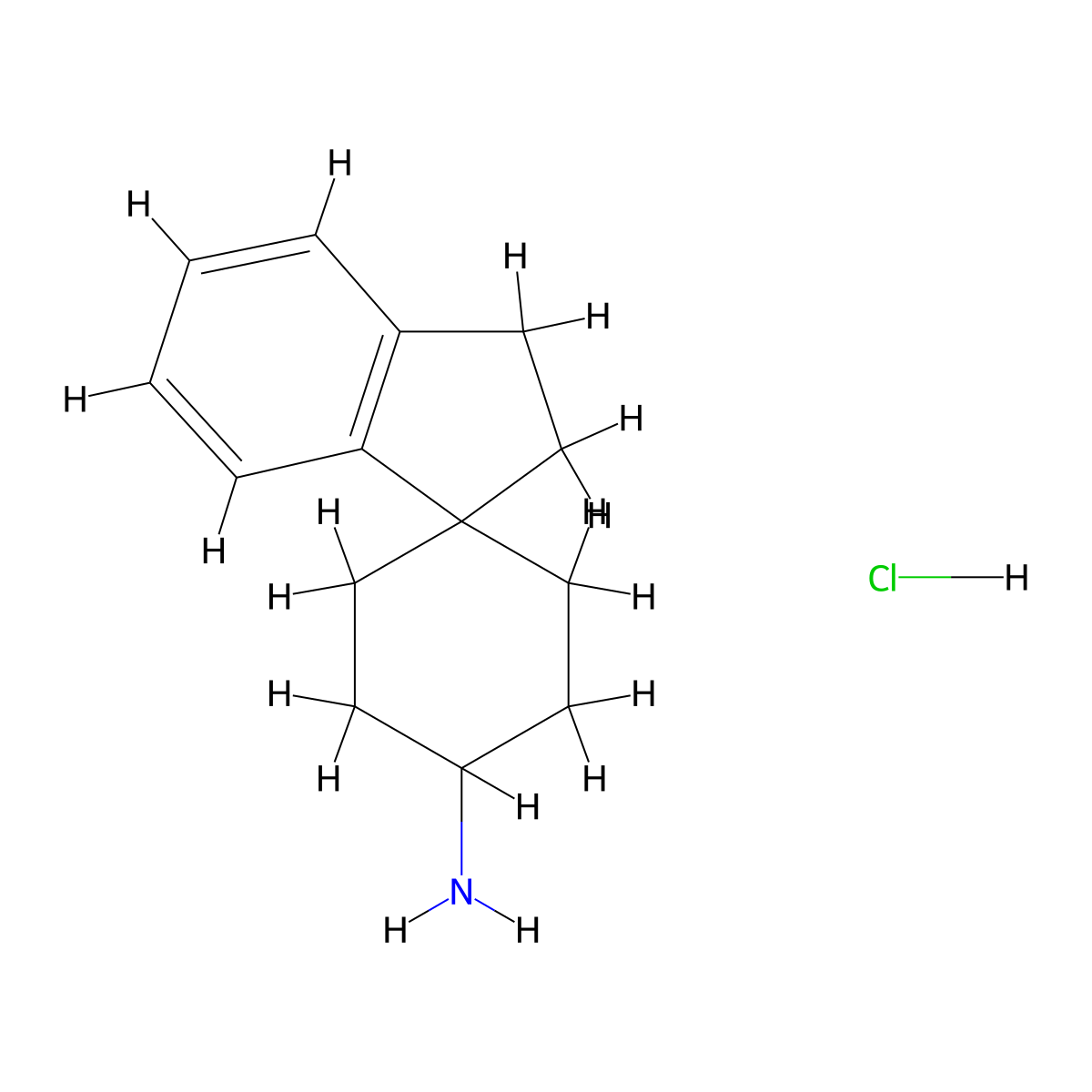 2',3'-Dihydrospiro[cyclohexane-1,1'-inden]-4-amine hydrochloride molecular structure, CAS 2694735-28-7