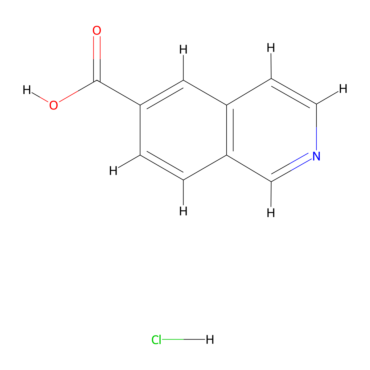 Isoquinoline-6-carboxylic acid hydrochloride molecular structure, CAS 2694735-31-2