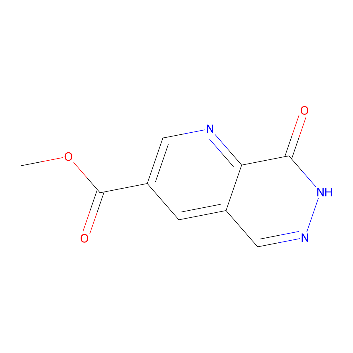 methyl 8-oxo-7H,8H-pyrido[2,3-d]pyridazine-3-carboxylate molecular structure, CAS 2694735-33-4