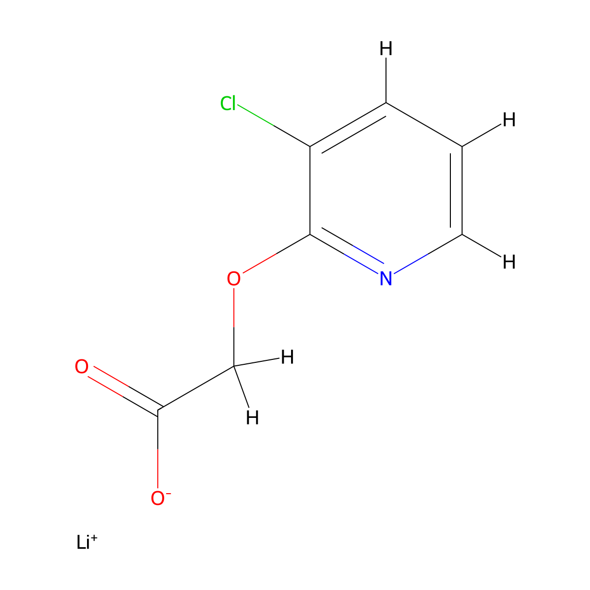 Lithium(1+) 2-[(3-chloropyridin-2-yl)oxy]acetate molecular structure, CAS 2694744-28-8