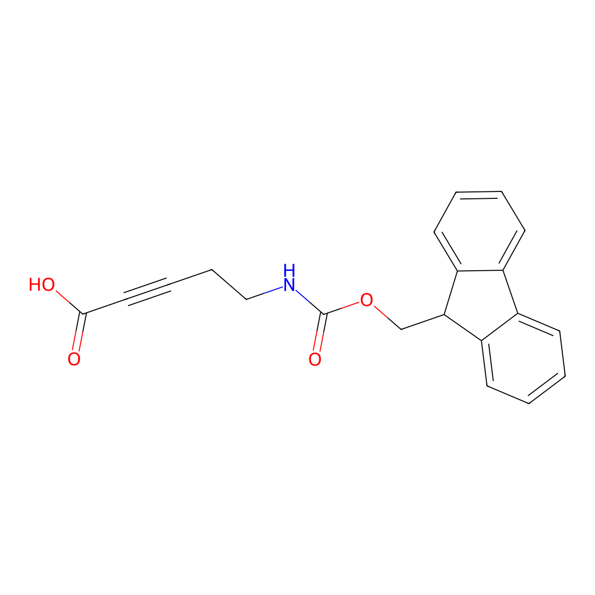 5-({[(9H-fluoren-9-yl)methoxy]carbonyl}amino)pent-2-ynoic acid molecular structure, CAS 2694744-32-4