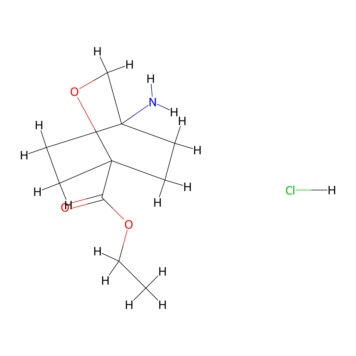 Ethyl 4-amino-2-oxabicyclo[2.2.2]octane-1-carboxylate hydrochloride molecular structure, CAS 2694744-46-0