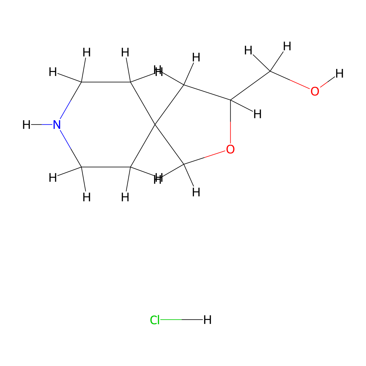 {2-Oxa-8-azaspiro[4.5]decan-3-yl}methanol hydrochloride molecular structure, CAS 2694744-53-9